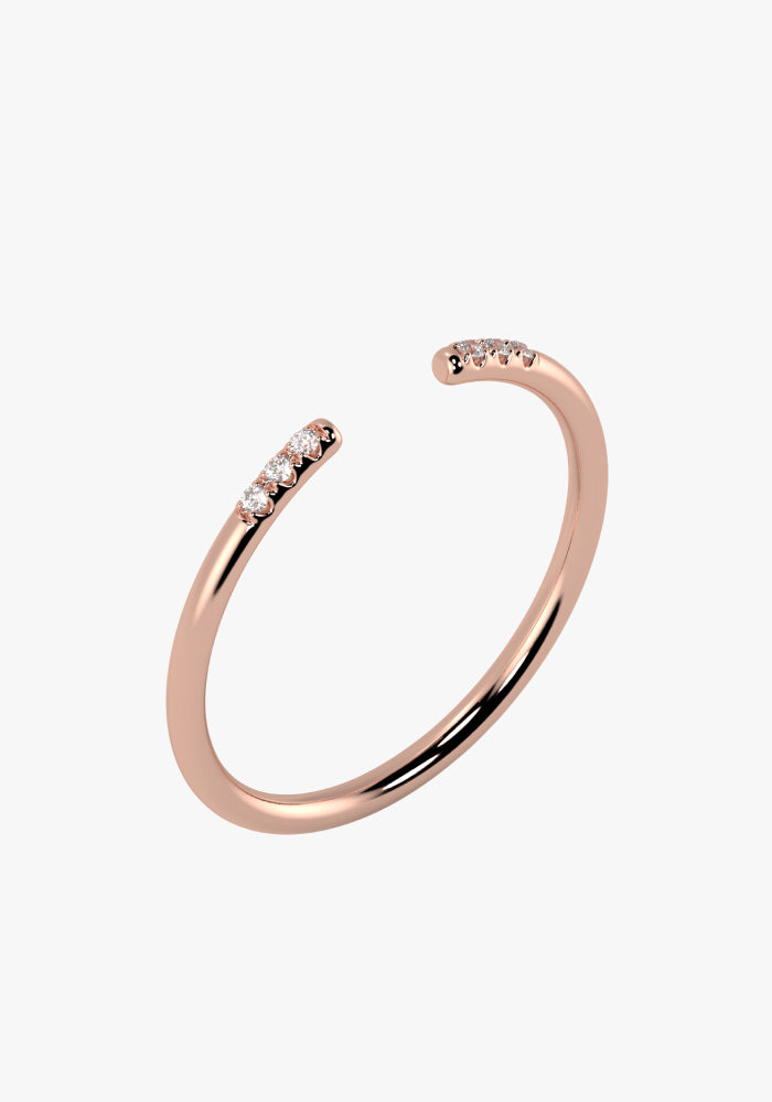 Line Open Pave Ring