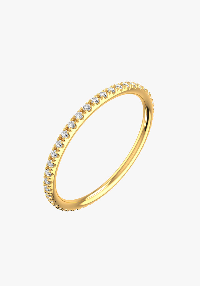 Line Pave Ring